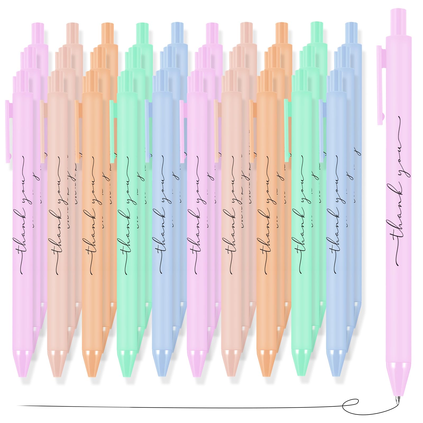 Caneta Dispowreath Thank You Bulk Cute Multicolor X30