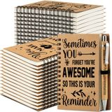 Notebook Tenceur 96 Conjuntos Com Caneta De Bambu 10x14cm Inspirational