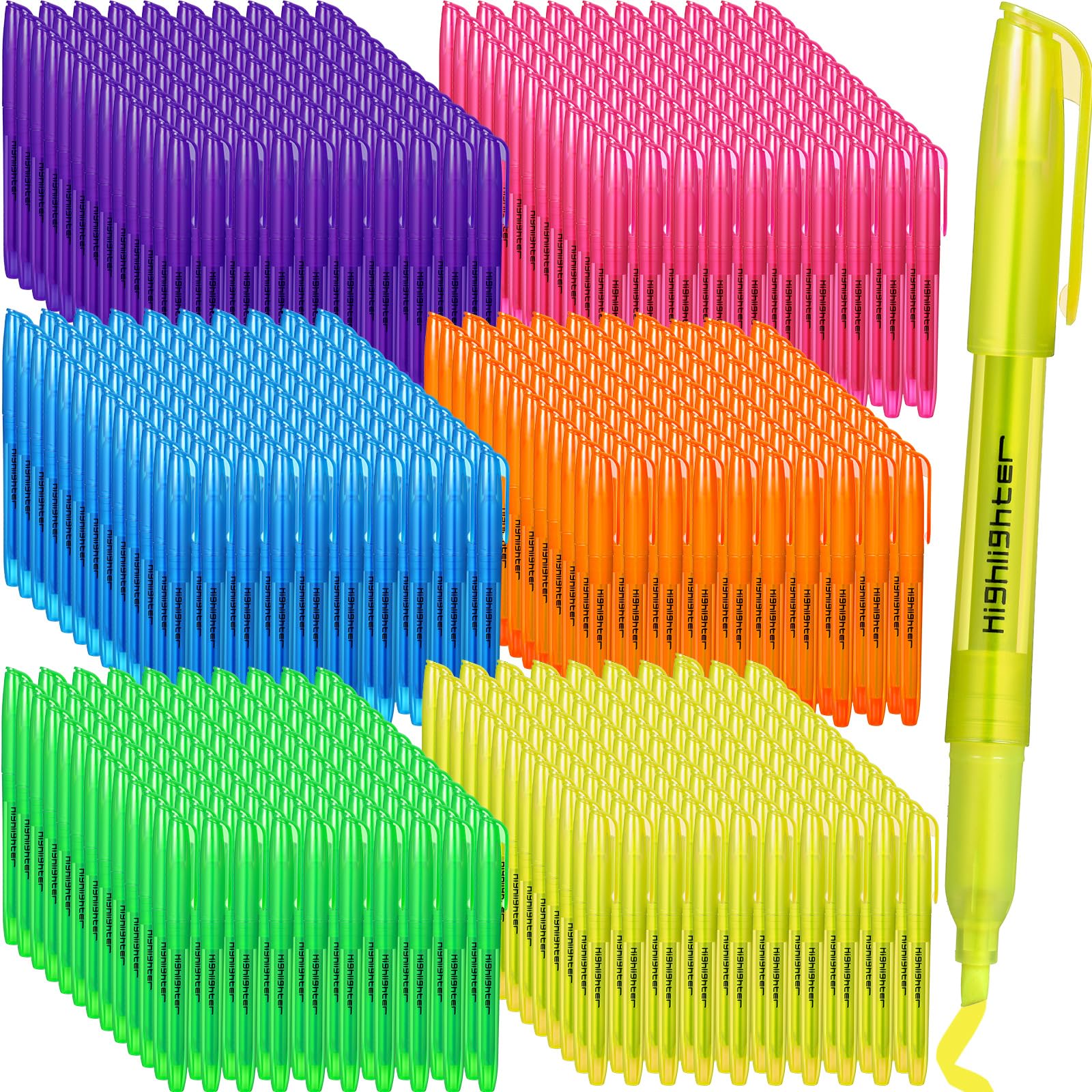 Highlighter Thenshop, 480 Unidades, Pacote A Granel, Cores Variadas