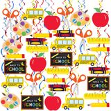 Pacote De 46 Decorações De Volta Às Aulas Da Hanging Swirls Katchon