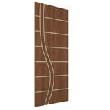Kit 2 Portas De Madeira Frisada U.v 210cm X 80cm - R70ss Imbuia