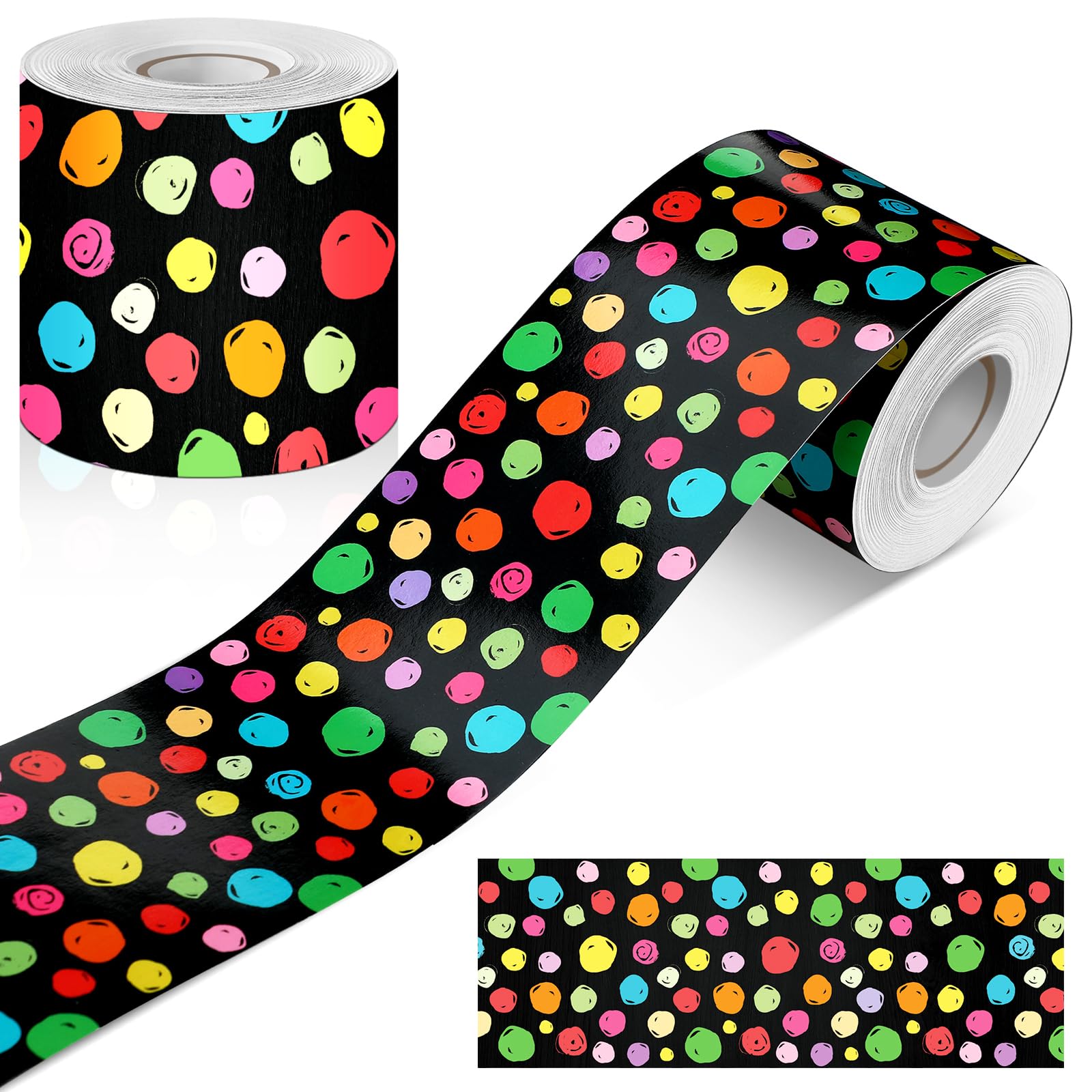 Bulletin Board Borders Zonon, 65 Pés, Preto E Branco, Bolinhas