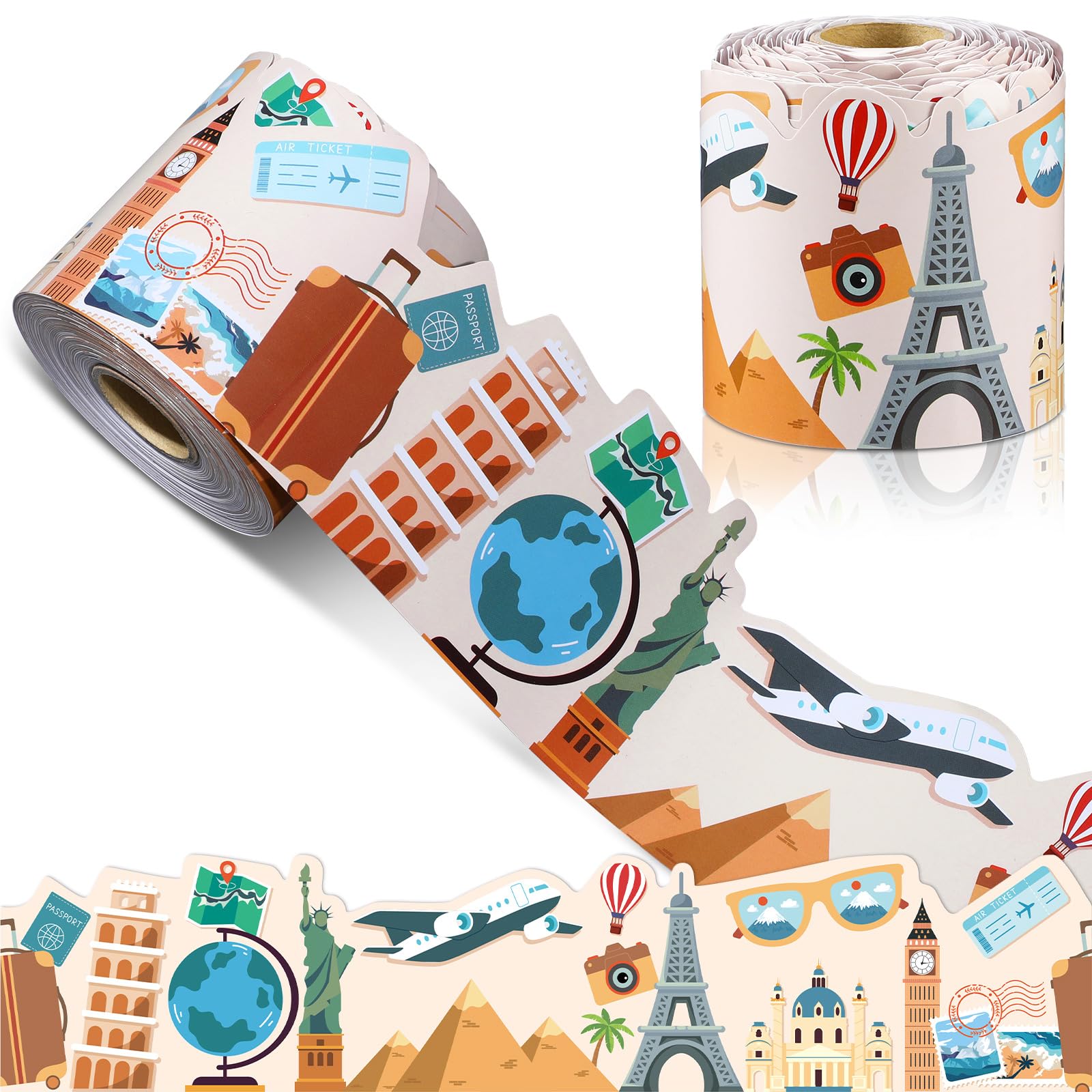 Tema De Viagem Bulletin Board Border Saypacck 21 M X 7,6 Cm