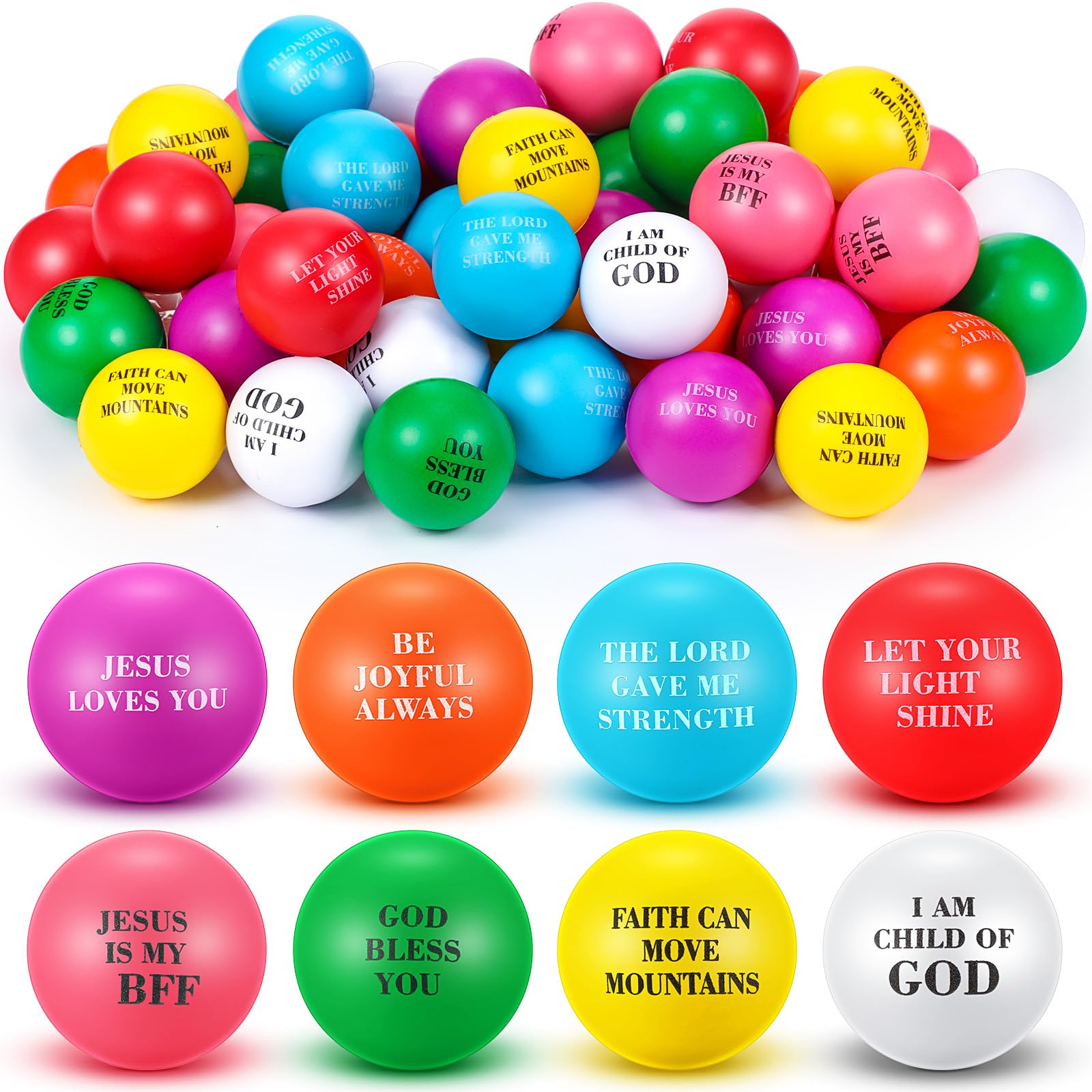 Stress Balls Silipull Christian Jesus Loves You 96 Unidades