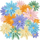 Decorações De Flores De Papel Motimind 18 Unidades Para Bricolage Na Parede
