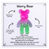 Presente Worry Bear Pocket Hug Para Alívio Da Ansiedade Aesnefe Rosa Verde