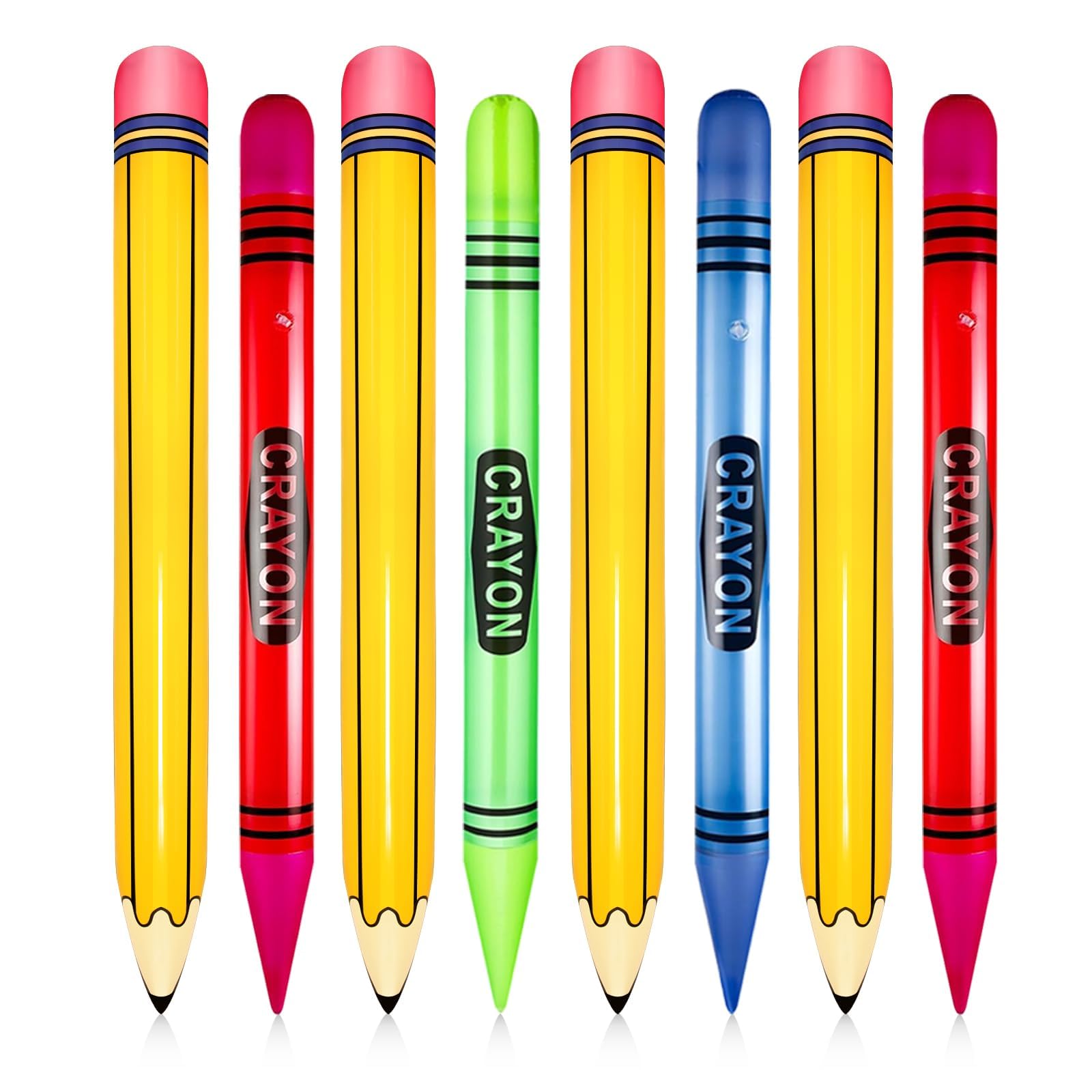 Conjunto De Balões Infláveis De Lápis De Cera Para Festa De Volta Às Aulas