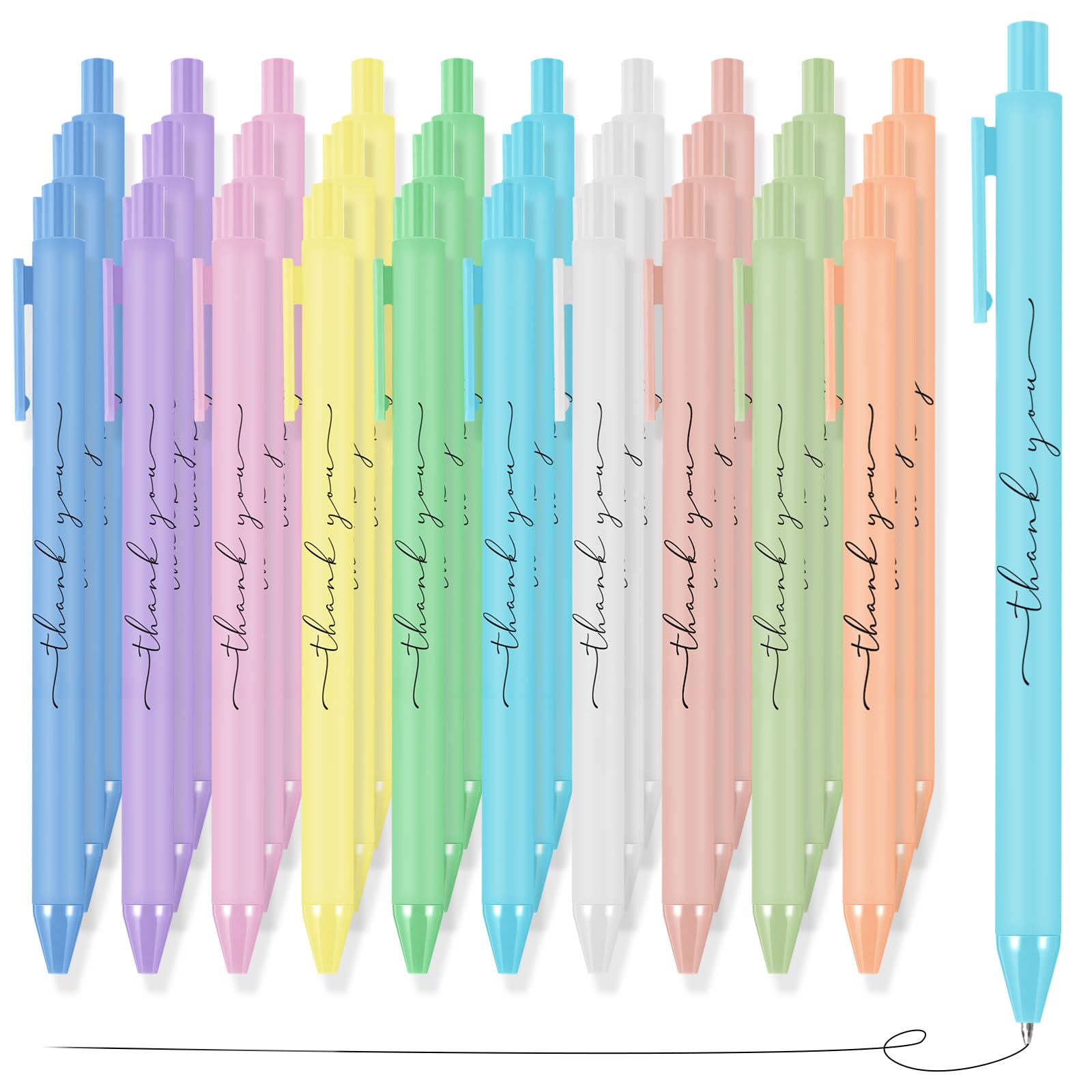 Caneta Dispowreath Thank You Bulk Cute Multicolor X30