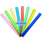Pacote De Réguas Lydtick 64, 30 Cm, Plástico Transparente Para Sala De Aula