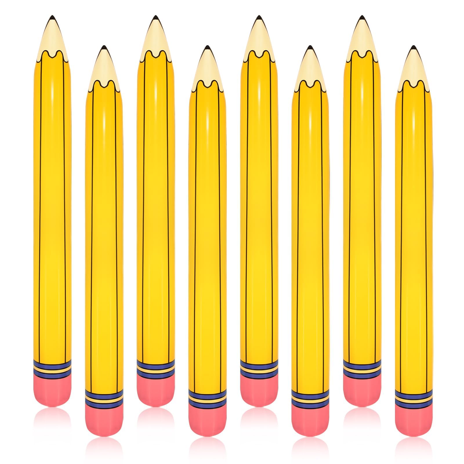Balão De Lápis Inflável De Volta Às Aulas De 112 Cm, 8 Peças