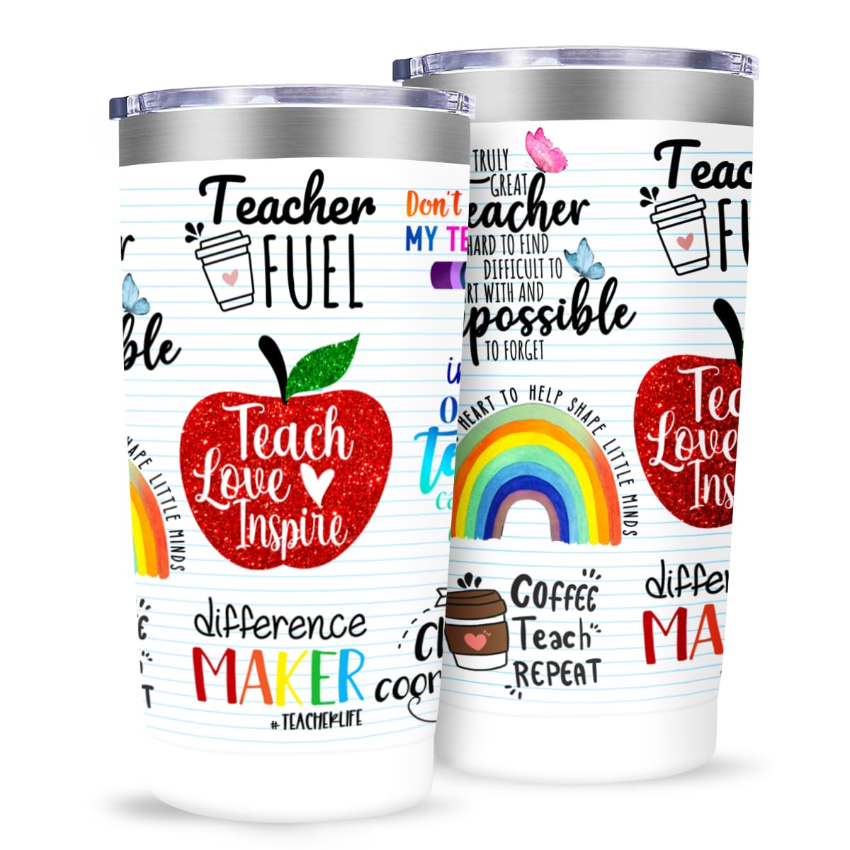 Copo Mfgneh Teacher Gifts 600 Ml Em Aço Inoxidável