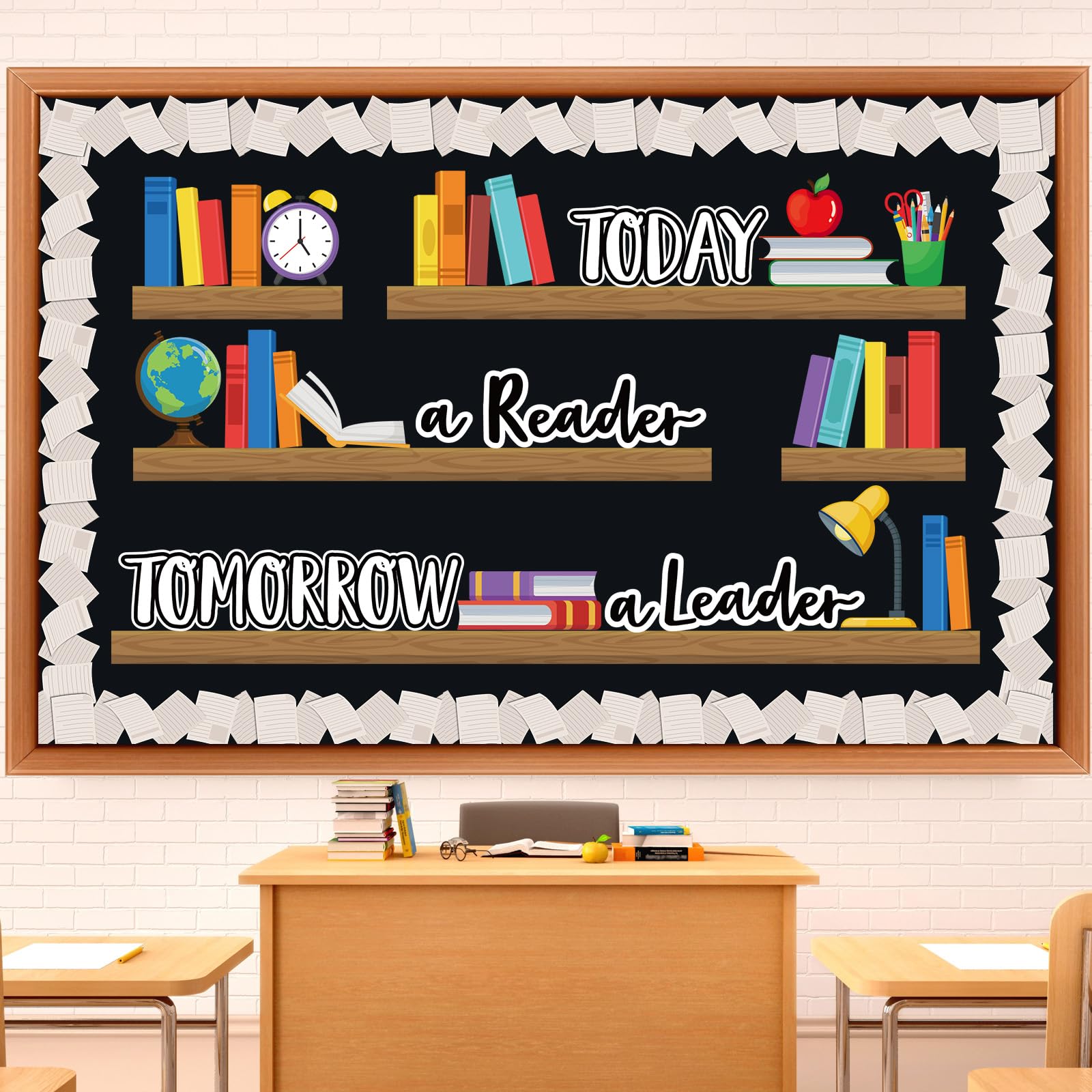 Bulletin Board Set Qilery Bookshelf Today A Reader Amanhã