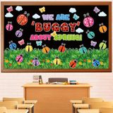 Decorações De Quadro De Avisos Posliue 61 Unidades Ladybug Spring