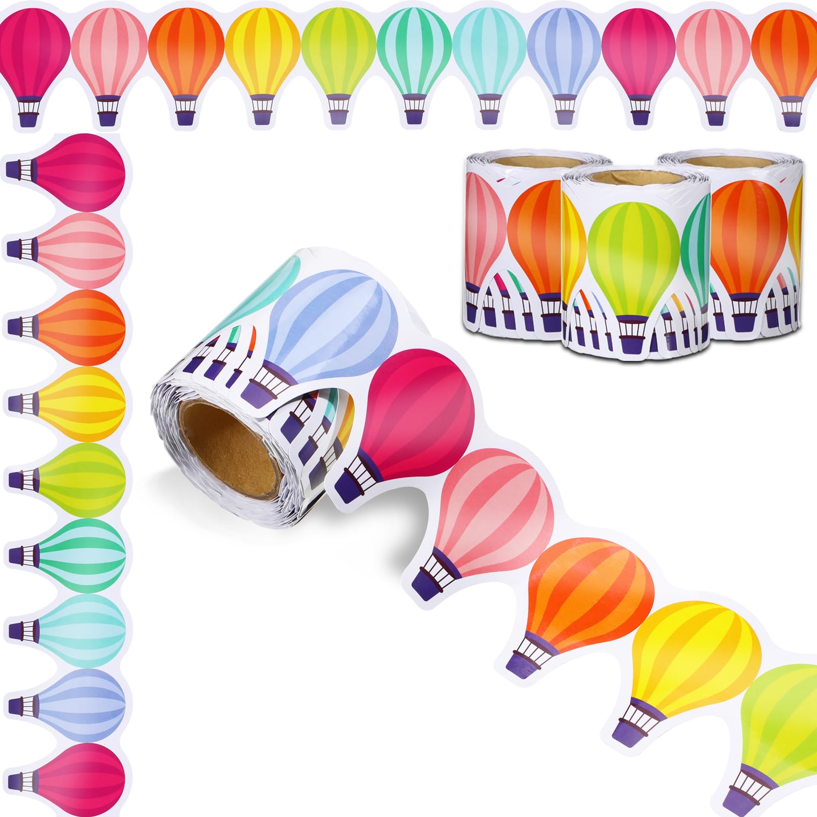 Bulletin Board Borders Awizom Hot Air Balloon 99 Pés E 3 Rolos