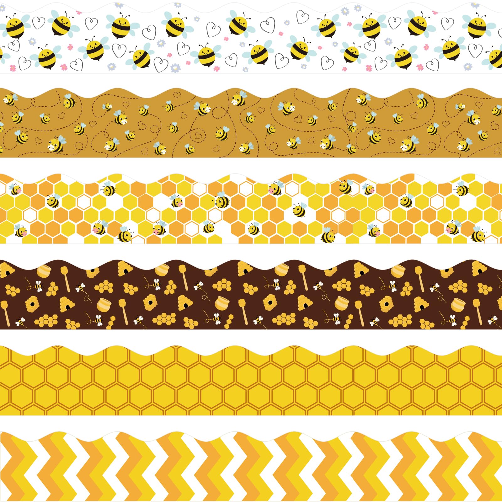 Bulletin Board Borders Vabamna Bee Theme, Decoração De Sala De Aula De 84 Pés