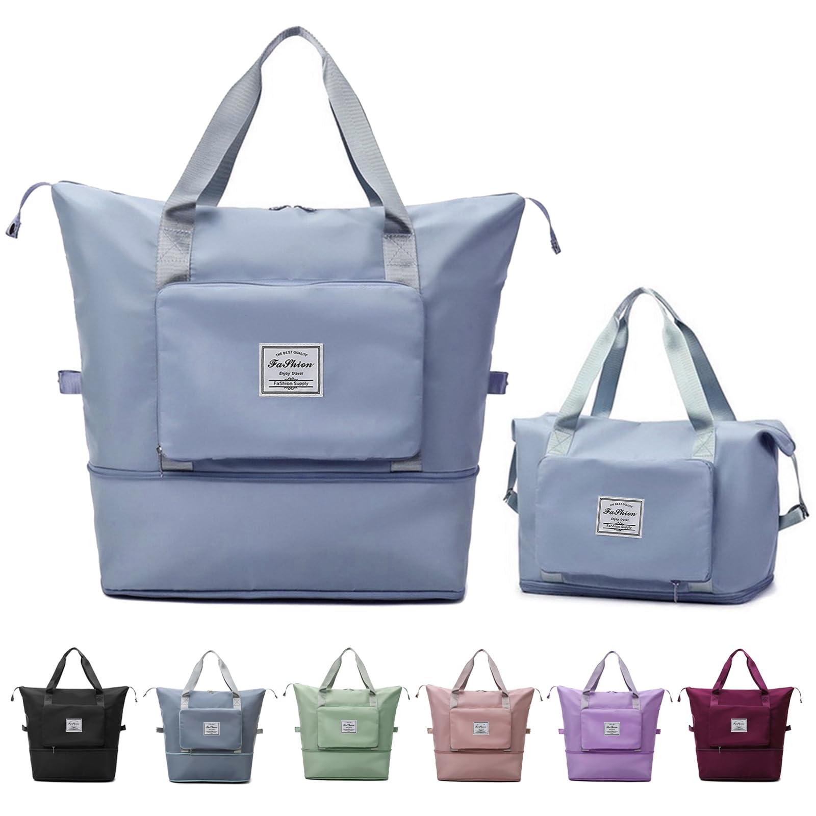 Mala De Viagem Dojuns De Grande Capacidade Impermeável Leve Azul