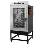 Forno Industrial Turbo Elétrico Venâncio Twister 10 Esteiras Exterior Aço Carbono Interior Inox Com Cavalete Trifásico 220v Fvt10e