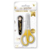 Tesoura Escolar Harry Potter Com Capa Protetora Leo&amp;leo Amarelo