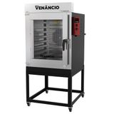 Forno Industrial Turbo Elétrico Venâncio Twister 8 Esteiras Exterior Aço Carbono Interior Inox Com Cavalete Trifásico 220v Fvt8e