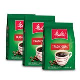 Café Moído Tradicional Melitta Kit 3 Pacotes De 500g