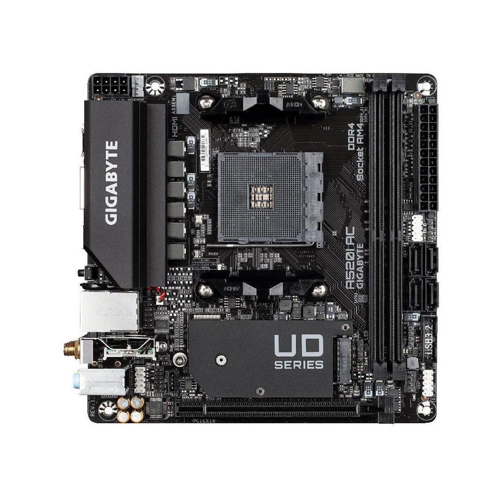 Placa-mãe Gigabyte A520i Ac Soquete Am4 Amd A520 Ddr4 Mini-itx