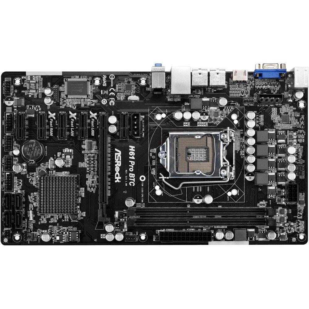Placa-mãe Asrock H61 Pro Btc Lga 1155 Intel H61 Ddr3 Atx