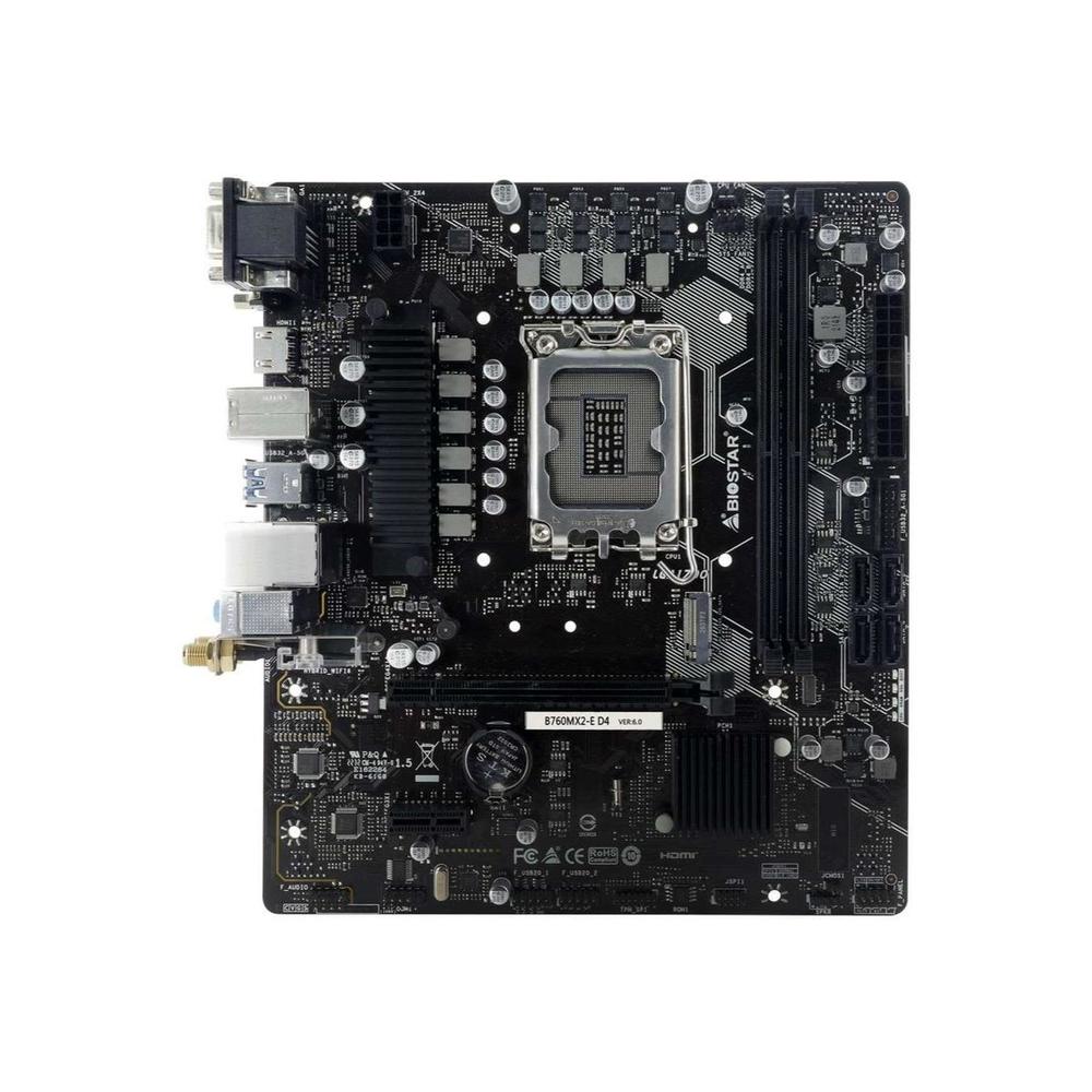 Placa-mãe Biostar B760mx2-e D4 Lga 1700 Ddr4 64gb Micro Atx
