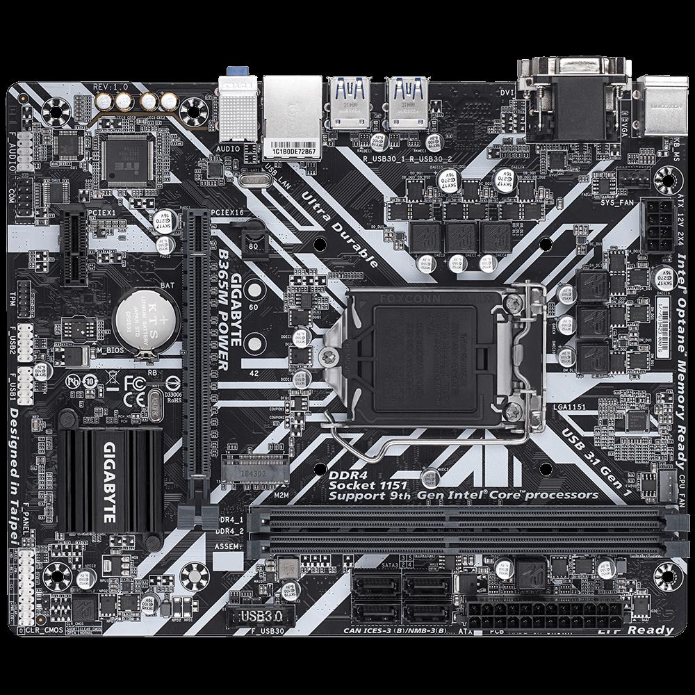 Placa-mãe Gigabyte Ga-b365m Power Lga 1151 Intel B365 Ddr4