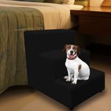 Escada Escadinha Pet Cachorro 3 Degraus Rampa Suede Dog Preto