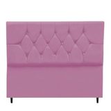 Cabeceira Estofada Cama Box King 195 Cm Aurora Suede Rosa