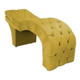 Maca Estética Estofada Reclinável Ergonômica Suede Camila Amarelo