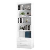 Estante Livreiro Com 2 Gavetas 3420 Branco - Qmovi Branco