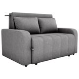 Sofa Cama 2 Lugares 138 Cm Amora Tecido Boucle F497 Milani Store Cinza