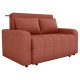 Sofa Cama 2 Lugares 138 Cm Amora Tecido Pompeia G500 Milani Store Terracota