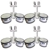 Kit 4 Duoton 10 12 Polegada Marching Band + Carrier Nbjb02