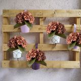 Conjunto Com 5 Flores De Hortênsia Artificial Para Decoração De Ambientes Internos E Eventos