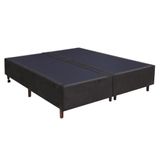 Base Para Cama Box Casal King Size Bipartido 193cm Suede Liso Tower Nw Marrom - Gazin
