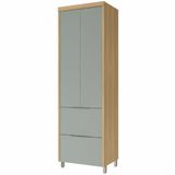 1 Paneleiro Nesher Marquesa Em Mdf 15mm Com 2 Portas, 2 Gavetas E 3 Prateleiras - 70cm De Largura