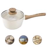 Panela 20cm Cerâmica Antiaderente Indução Fundo Triplo Tampa