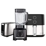 Kit Black Inox Oster Fritadeira Liquidificador Torradeira 220v