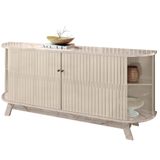 Buffet Aparador 4 Portas 183 Cm Monaco Calacata Off White Madetec