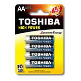 Pilha Alcalina High Power Toshiba Aa 1,5v Com 4 Pilhas Lr6gcp