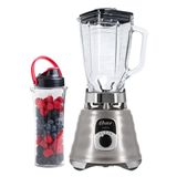 Kit Oster New Osterizer Liquidificador E Jarra Blend N Go Aço Escovado 110v
