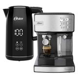 Kit Cafeteira Espresso Nova Primalatte E Chaleira Digital Black Oster 1,7l 220v