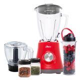 Kit Oster Super Chef Liquidificador E Acessórios Vermelho 220v