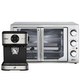 Kit Cafeteira Espresso Double E Forno E Fritadeira 42l French Door Oster 110v