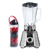 Kit Oster New Osterizer Liquidificador E Jarra Blend N Go Prata 110v