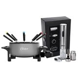 Kit Vinho E Panela Elétrica De Fondue Oster Cinza 220v