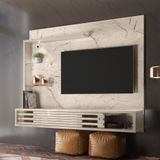 Bancada Suspensa Para Tv Domo Select Calacata/off-white