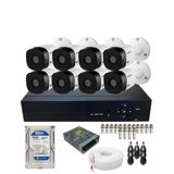 Kit 8 Câmeras Segurança Intelbras 1220b Full Hd 2mp Dvr 08 Canais Com Hd 500gb